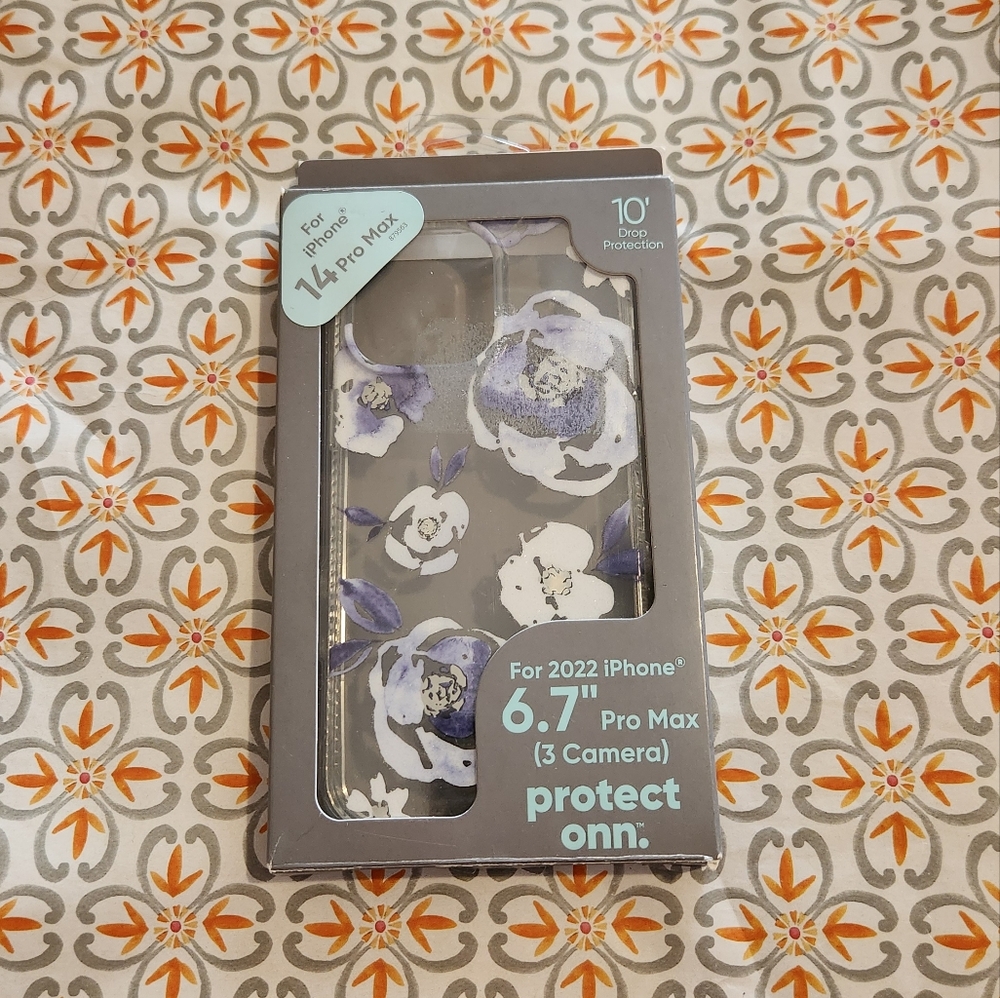 On Running Floral iPhone 14 Pro Max Case - Purple and White